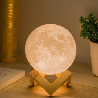 China Modern 3D Moon Lamp 16 Colors Touch Night Light with Remote Control and USB Rechargeable LED Night Light for Home Decoration for sale