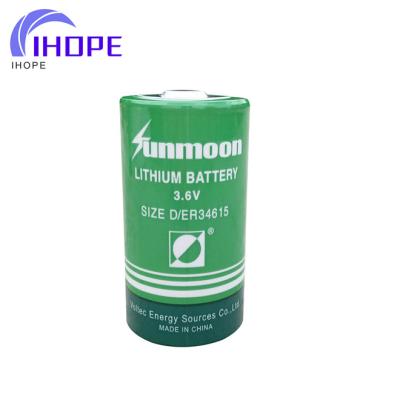 China COIL TYPE Backup Power SUNMOON ER34615 19AH LI SOCl2 BATTERY for sale