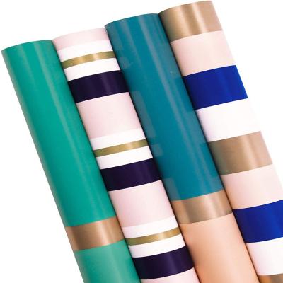 China Factory Directly Wholesale Waterproof Garment Elegant Custom Printed Logo Wrapping Paper Rolls For Gift Wrapping for sale