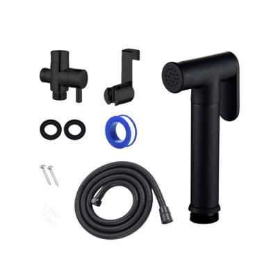 China Modern Attachment Black Cloth Diaper Sprayer Baby Bidet Toilet Sprayer Set Handheld for sale