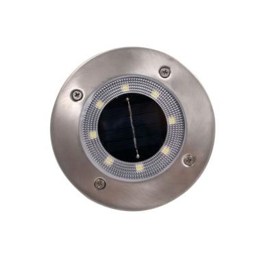 China 4Pack 8 LED Portable Disc Solar Light Landscape Lighting Solar Pathway Lights Waterproof Under Path Ground Lamp For Lawn for sale