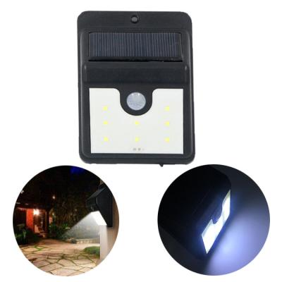 China Polycarbonate 8LED Outdoor Mini Solar Sensor Wall Light for sale