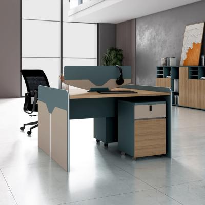 China Factory Price Minimalist Style 2 Person Seat Workstation Cubicle Desk Table for sale