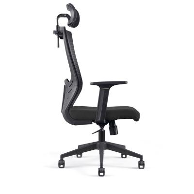 China Swivel Chair (Height) Adjustable Modern Elegant Black Mesh Office Chair / Fabric Executive for sale