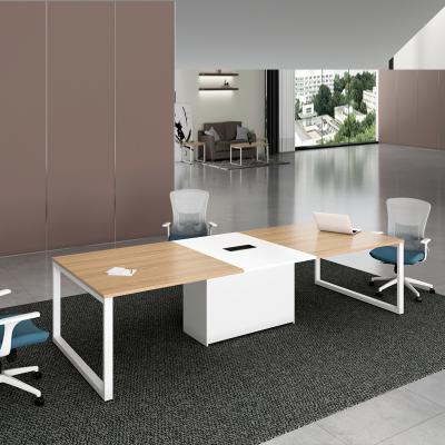 China Factory Price Customized Large Size Metal Frame Wooden Office Meeting Room Table for sale