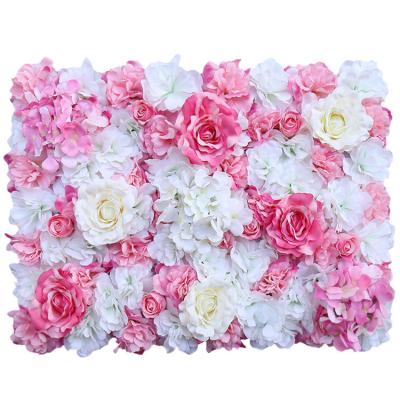 China Festival Decoration China Wedding Artificial Silk Flower Wall Panels Hanging Panel Backdrop Online Wholesale for sale