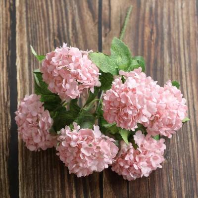 China Modern Luxury Living Room Led Bouquet Fake Real Touch Artificial Lotus Hydrangea Flowers For Front Door for sale