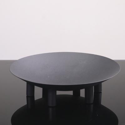 China Modern Stylish Round Tray Metal Decorative Black Tray Dried Fruit Holder Tray For Serving 17*17*12CM for sale