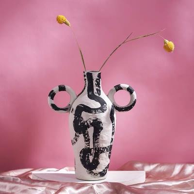 China Nordic Unique Minimalist Ceramic Vase Home Decoration Ceramic Vase For Home Decor for sale