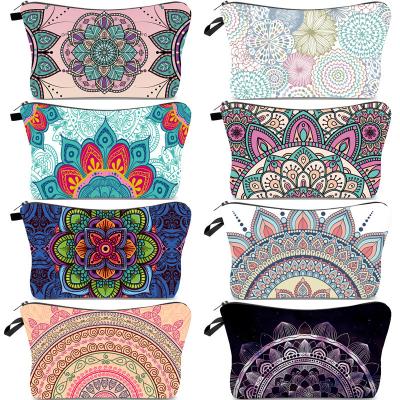 China Multifunctional Durable Lady Makeup Bag Printing Mandala Handbag Travel Storage Bag for sale