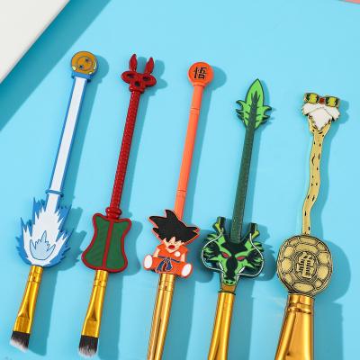 China Goku Jackie Chun Kame Sennin Master Roshi Metal Smudge Brush Dragon Ball Makeup Brush Set Cosmetic Makeup Brush Set For Gift for sale