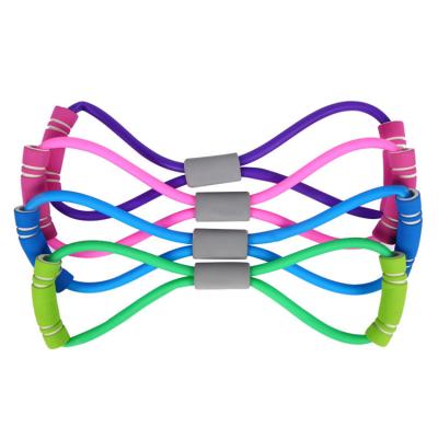 China TPR Wholesale 8 Shape Resistance Band Yoga Rope Exerciser Workout Fitness Eco Friendly for sale