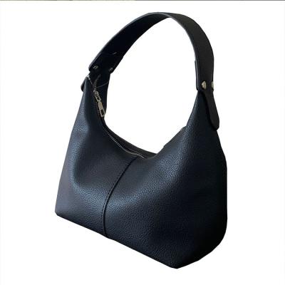 China PORTABLE 2022 new autumn/winter hand bill shoulder bag Korean version contrast color simple pu soft skin dumplings armpit bag for sale