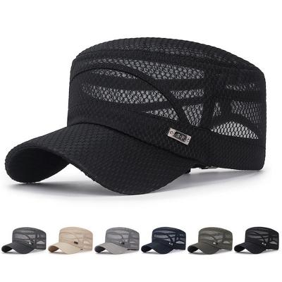 China COMMON Customized High Quality Mesh Breathable Flat Top Dad Hat Truck Driver Sports Caps for sale