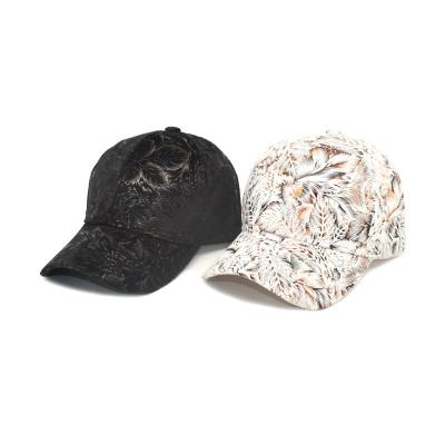 China Wholesale COMMON High Quality Breathable Leaf Pattern Casual Trucker Hats Curved To Customize Icons Baseball Cap for sale