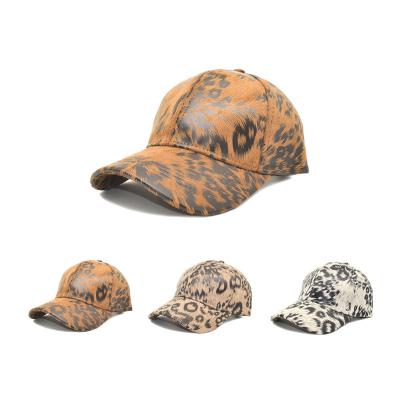 China Wholesale JOINT Leopard Stylish Soft Baseball Caps Custom Made Suede Baseball Cap for sale