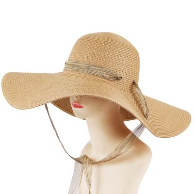 China Fashionable Image Women Straw Hat With Enlarged Brim Straw Hat Men Women Summer Beach Floppy Hats for sale