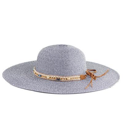 China Wholesale Picture Brim Beach Wide Hats For Women Summer Straw Hat With Custom Logo for sale