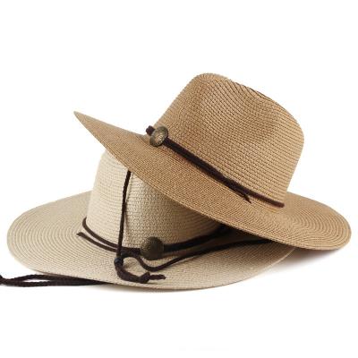 China Wholesale Rim Panama Hat Outdoor Large Image Ventilation, Windproof and Sunshade Straw Fishing Hats for sale