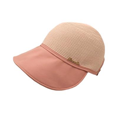 China JOINT Women's Summer Beach Straw Hats With Custom Logo Breathable Brim Sun Straw Hat Large for sale