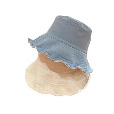 China New Wind and Sunscreen Fashion Spring Hat Denim Fisherman Hat Double-Sided Solid Color Women's Bucket Hat for sale