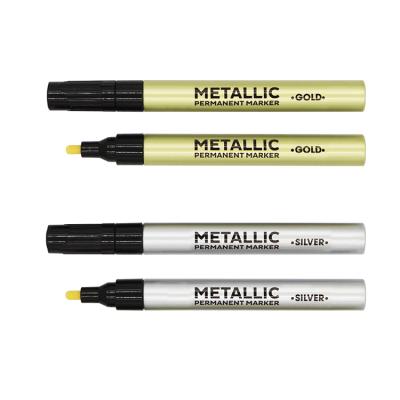 China Wholesale Aluminum Barrel Customized Logo Fine Tip Metallic Marker Pen for sale