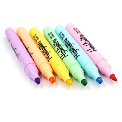 China Promotional Markers & Highlighter Bars Wholesale School Supplies Highlighter Pen Decorate Notebooks Pastel Highlight Pen for sale