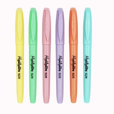 China Office & School Markers Wholesale School Supplies Highlighter Pen Quality Assurance Pastel Highlight Pen for sale