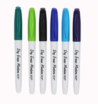 China Markers12 Classic Durable PP Dry Erase Colors Whiteboard Marker Pens Colorful Erasable Marker Pens for sale