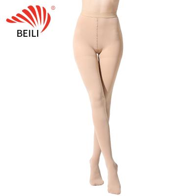 China BEILI Medical grade Moderate 23-32 mmHg Unisex Close Toe Compression pantyhose for Varicose Veins for sale