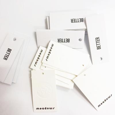 China Viable Custom Made Garment Tap Factory Cardboard Cloth Label Necklabel Price Tag Logo Brand Card Hanging Barcode For Garment Pants Dress en venta