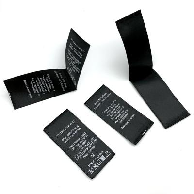 Китай Customizable custom factory price sustainable content clothing wash label satin label wash care label roll продается