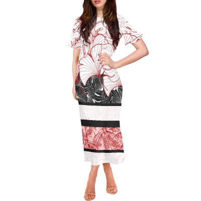 China Ladies Summer Breathable Polynesian Floral Tribal Print Dress Vestidos Para Mujer for sale