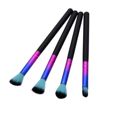 China Cepillo de mezcla del arco iris del maquillaje de cepillo del sistema del sombreador de ojos plástico sintético de la manija en venta