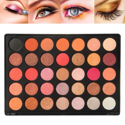 China 35 Colors Mineral Glitter Eyeshadow Palette For Brown Eyes Daily Use for sale