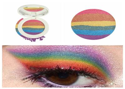 China De Schoonheidsmiddelen van de het Oogmake-up van regenbooghighlighter met 6 in 1 Uitrusting van de Make-upgloed, Douaneembleem Te koop