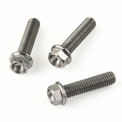 China High Quality Industry Motorcycle Ti6Al4v Titanium Hex Flange Bolts M6 for sale