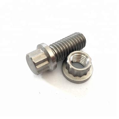 China DIN65438 GR5 Building 12 Point Flange Titanium Bolts M8 for sale