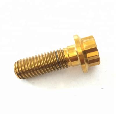 China High qulity construction DIN65438 GR5 titanium 12 point flange bolts for sale