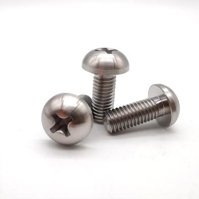 China DIN7985 Round Cross Recessed Cheese Head M12 Expanded Titanium Screw Bolt for sale