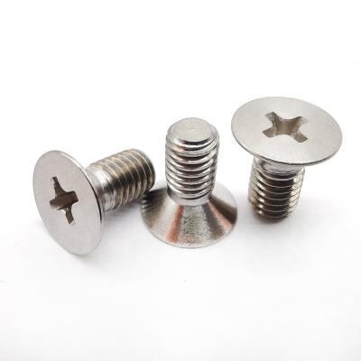 China M8 M6 Round Cross Recessed Countersunk Head Titanium Screw Bolts for sale