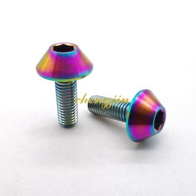 China Titanium Pan Ti 6Al4V GR5 Hex Socket Bolts Screws For Motorcycle for sale