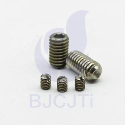 China DIN914 DIN916 M5 M6 M8 Flat Titanium Set Screw for sale