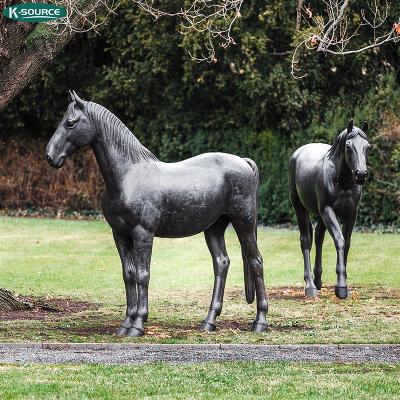 China Outdoor China Sculpture Horse Family Bronze Statue Cast Copper Horse Statue for sale