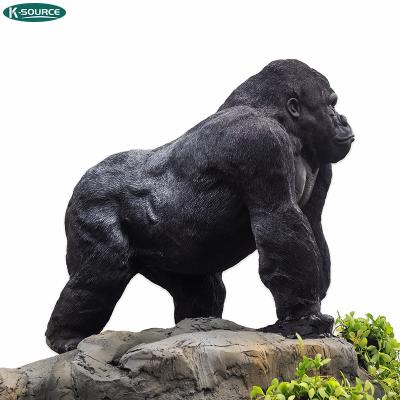 China China Garden Life Size Outdoor Metal Sculpture Copper Gorilla Animal Statue for sale