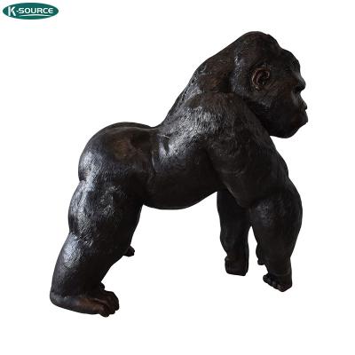 China China Contemporary Art Custom Wildlife King Kong Gorilla Giant Bronze Statue for sale