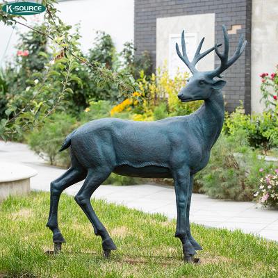 China China Large Outdoor Park Decoration Animal Sculptures Bronze Giraffe Statue for sale