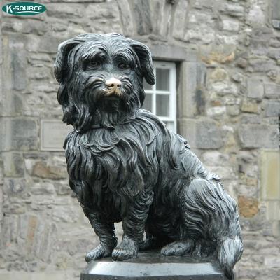 China Outdoor Life Size Faithful Dog Sculpture China Garden Bronze Dog Statue for sale