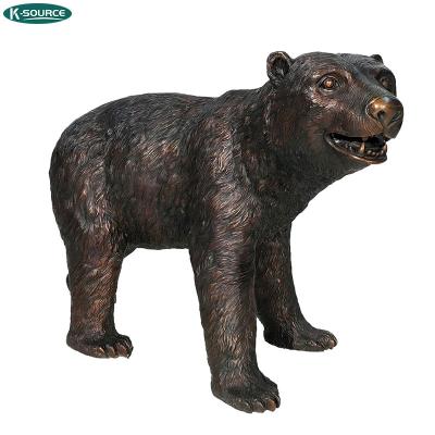 China China Square Outdoor Park Decoration Custom Design Large Brass Animal Statue Bronze Bear Sculpture for sale