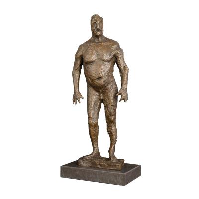 China China Living Room Home Interior Opens Modernist Bronze Human Figure Sculpture Naked Men Statue for sale